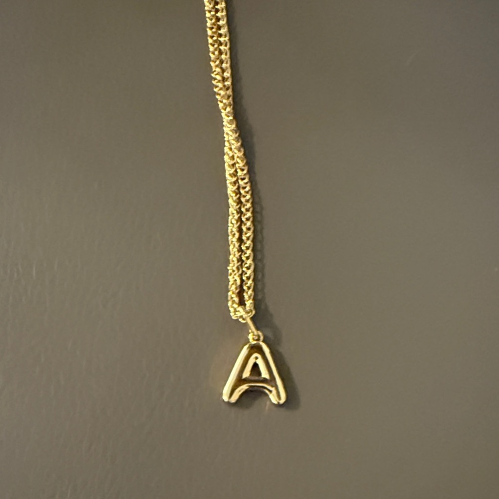 Gold Initial 'A' Pendant Necklace brand new